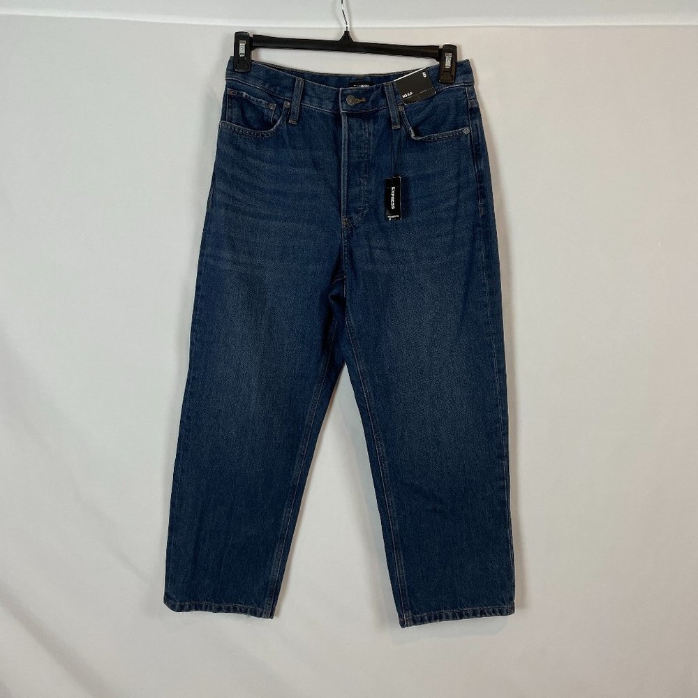 Express Jeans 8 Blue Denim Dad Jean Button Fly